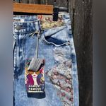 Francesca’s Vintage Almost Famous Harper Heritage Patchwork Acid Wash Jeans NWT Blue Size undefined Photo 8