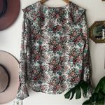 Vintage 90s floral‎ renaissance blouse Women’s SIZE medium cottagecore chic Photo 4
