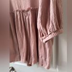 Anthropologie MABLE ROSE COLOR ROMPER PEASANT SLEEVES DEEP POCKETS nwot Pink Size L Photo 3