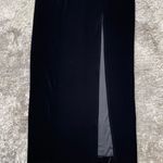 SUSAN ROSELLI Vintage 90s Black Velvet Backless Leg Slit Long Formal Gown Dress Size 6 Photo 3