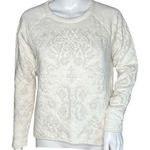 Lou & grey Lou &‎ Grey Sweatshirt Womens Small White Gray Baroque Print Thick Casual Lounge Photo 0