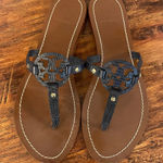 Tory Burch Gabriel Mini Miller Embossed Flat Thong Sandals - 7.5 Photo 0