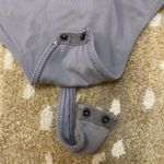 Babaton  Aritzia purple grey high neck snap button bodysuit women’s size medium Photo 3