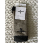 Untouched World Color Block Kite Sock Merino Wool Blend Size L Tan Photo 1