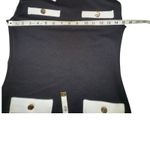 ZARA  Women's Black Sleeveless Mini Dress‎ White Gold Button Detail Size M Photo 4