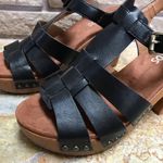 White Mountain  Footbeds Aldridge Dress Sandals Black Wood Platform Boho 8 Photo 9