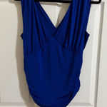 EXPRESS  Body Contour Bodysuit V-Neck Photo 0