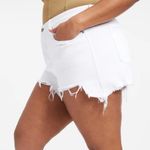 Good American 🆕  Shorts Plus 22 White Jean Denim Cut Off Frayed Hems Ripped NEW Photo 1