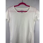 Faded Glory  Womens Short Sleeve White T-Shirt S 4-6 100% Cotton Photo 0