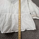 cupio  Womens Medium Top Sheer Light Weight Embroidered V Neck Blouse‎ Photo 6