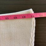 Babaton  Beige Ribbed Knit Tube Top Bandeau M Neutral Basic Capule Layering Photo 6