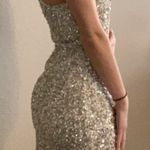 Parker Silver Sequin Dress Photo 2