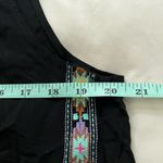 THML /ANTHROPOLOGIE  Art Effect Embroidered Top Size L Open Back Black NEW Photo 13