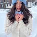 ZARA Faux Fur Lapel Collar Knit Cardigan Photo 6