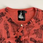 Twelve By Twelve Coral Pink and Black Fashionista Women Print Cardigan Medium Photo 3