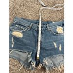 Rag and Bone  Winnie Cut Off Distressed Blue Jean Short Medium Wash Denim Size 26 Photo 10