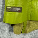Diesel Vintage Y2K  Leather Green Chartreuse Vest Style Top Photo 6