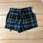 Auden NWT Women's Blue Plaid Flannel Pajama Sleep Shorts Size XS Photo 1