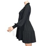 Amanda Uprichard Saffron Long Sleeve Mini Dress, Black, XS Photo 8
