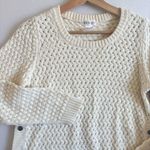 Venus  Woman’s Cream Cable Open Knit Button side closure Sweater Size Small Photo 3