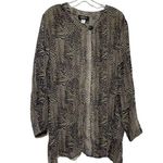 Silk For Africa Women's Long Sleeve Open Front Animal Print Cardigan Brown XL Photo 2