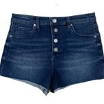 BLANK NYC NWT Exposed Button Fly Lenox High Rise Denim Jean Shorts Size 28 Photo 1