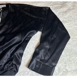 Michelle Mason NWT  Black 100% Silk Long Sleeve Bodysuit ( 0 ) Photo 4