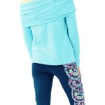 Lilly Pulitzer Belinda Pullover Top Turquoise Blue Size XXS Photo 2