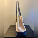 Kate Spade Shoulder Tote Bag Cream Navy Blue Cove Street Colorblock Purse READ Photo 3