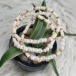 Hand Crafted Encouragement Statement Beaded Inspiration Bracelet Set Gold Photo 0