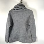Gap Fit Boxy Quited Cowl Neck Black/White Sweatshirt Womens Size Medium Pockets Photo 6