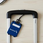 American Airlines Logo Mini Suitcase Luggage Baggage Suitcase Bag Tag Keychain Blue Photo 2