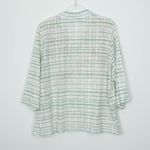 Alfred Dunner Womens Sheer Floral Striped Button Down Tunic Size XL 3/4 Sleeve Photo 6