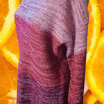 Allison Brittney  Pink to Red Ombre Crew Neck Sweater Size XL‎ Photo 0