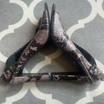 via spiga  made in Italy Y2K open toe snake print sling back chunky leather heel Photo 4