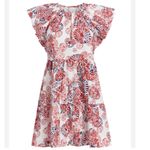 Marie Oliver Womens Sparkler Kara Print Tiered Flutter Sleeve Dress Size S Photo 1