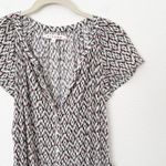 [XÍRENA] Haven Tile Geometric Print Cassi Jumpsuit Belt Flutter Sleeves Sz Large White Photo 8