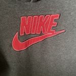 Nike  Vintage Stitched Spell Out Hoodie Youth XL Gray Pullover Women’s Small Med Photo 5