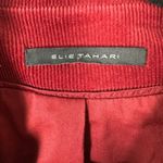 Elie Tahari  Vintage Burgundy Maroon Corduroy One Button Blazer Women's Size 14 Photo 2