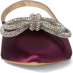 Lilly Pulitzer NEW  Purple Satin Slingback Flat with Rhinestone Bow size 7.5 Photo 3