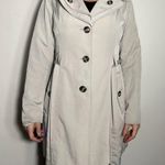 London Fog  Classic Gray Beige Trench Coat Size Small Photo 0