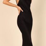 Petal and Pup Black Satin Midi Dress  Photo 0