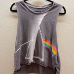 Chaser  Pink Floyd Faded Sleeveless Cropped Muscle Tank - Small Photo 0