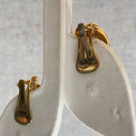 Elegant Gold Tone Swirl Textured Clip On Earrings Statement Fashion Jewelry Photo 1