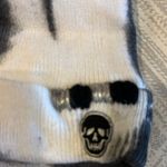 Stich’d Women’s Black and White Skull Patch Beanie Black Photo 1