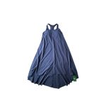 Halara NWT Breezeful Racerback Dress Womens Large Navy Hi-Low Midi Built In Bra Photo 2