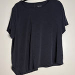 Athleta  Relaxed Weekender Black Asymmetrical Tunic Top 1X Photo 0