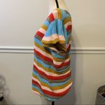 SheIn Colorful Striped Knit Ruffle Sleeve Sweater L Photo 2