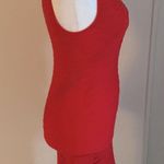 Aura New With Tags Women’s RUCHED BODYCON RED MINI TANK DRESS SZ S/M Photo 2
