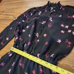 Rachel Roy floral print smocked chiffon Longsleeve elastic Waist mini Dress 2 Pink Photo 3